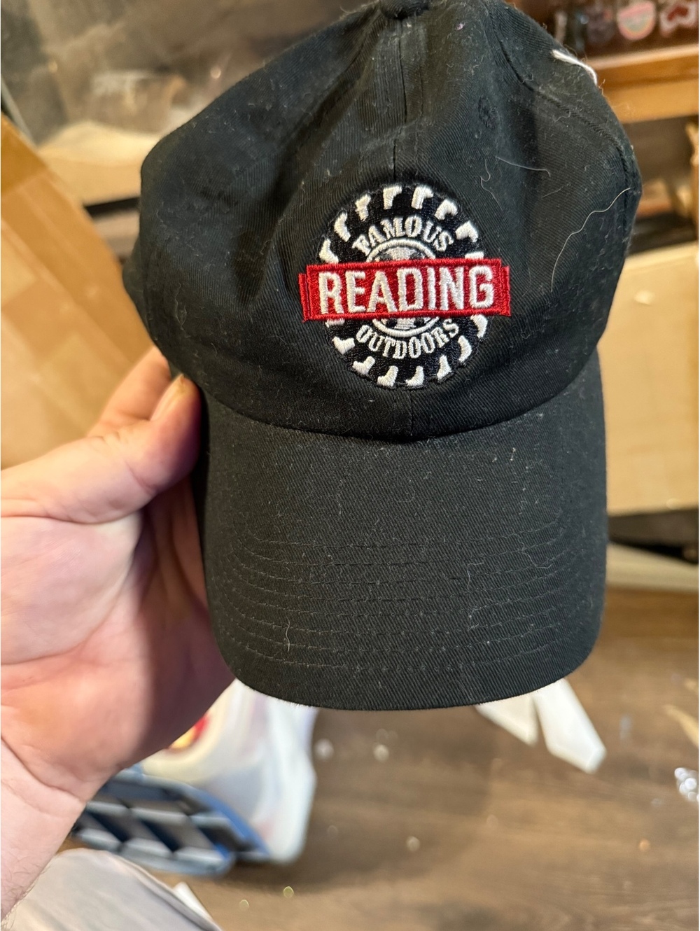 Fahrenheit Famous Outdoors Reading Black Baseball Cap Hat